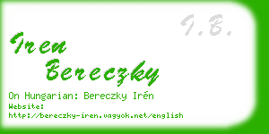iren bereczky business card